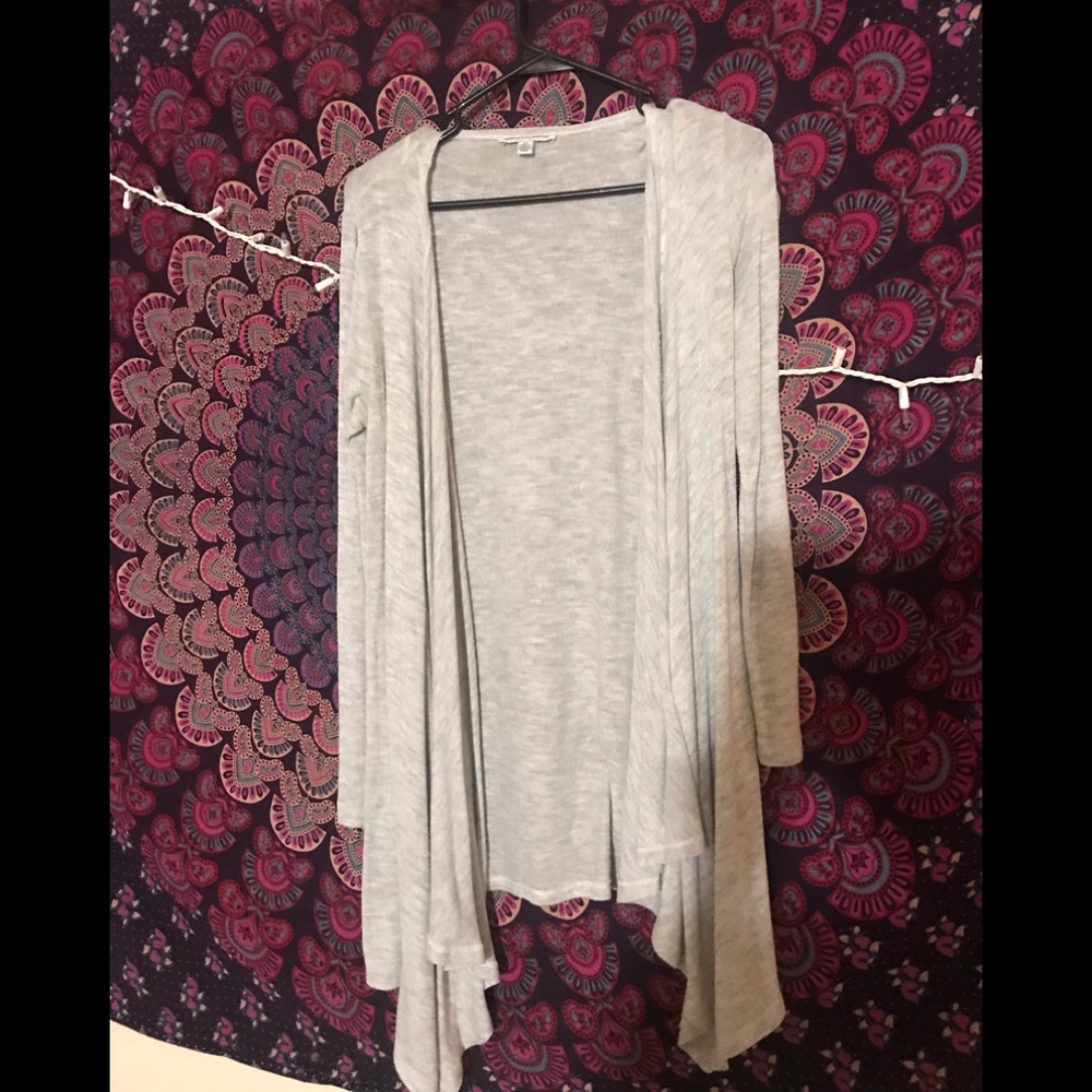 Grey flowy cardigan